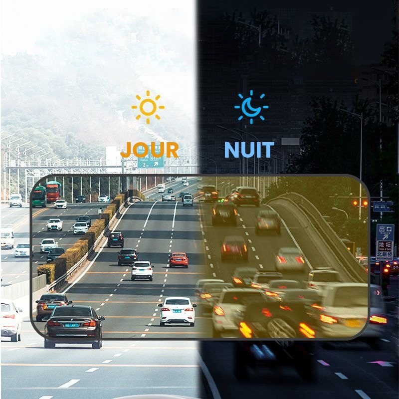 Pare-soleil 2-en-1 sur la route, de jour et de nuit