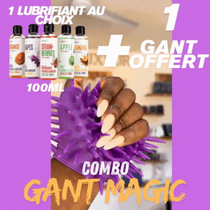 COMBO GANT MAGIC : Une Paire de 2 Gants + Lubrifiant Premium 100ML.