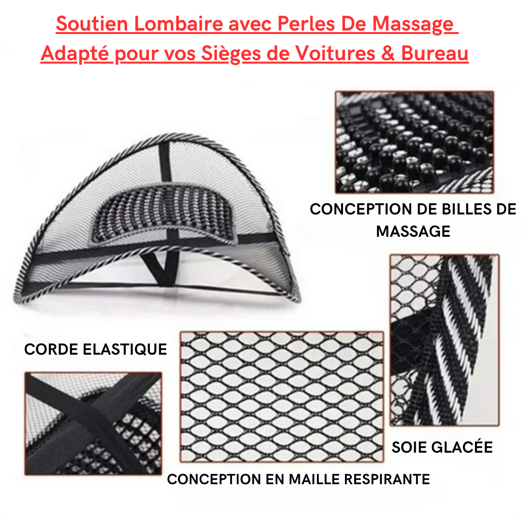 Coussin De Soutien Lombaire Pour La Voiture- La Maison & Le Bureau