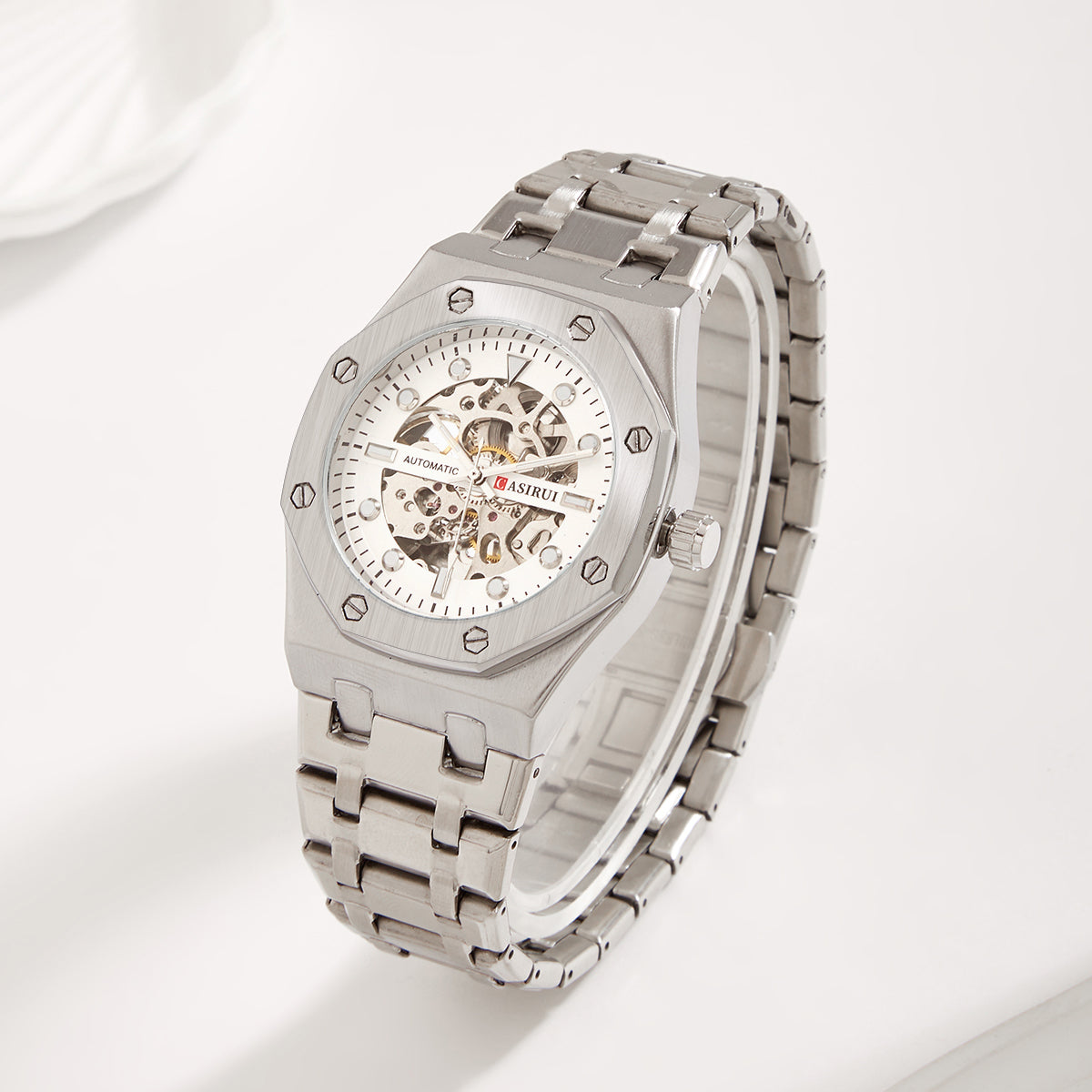 CASIRUI® : Montre Automatique Business Luxe — Acier Inoxydable, Bracelet Premium Et Finition Élégante Haut De Gamme.