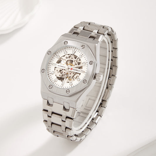 CASIRUI® : Montre Automatique Business Luxe — Acier Inoxydable, Bracelet Premium Et Finition Élégante Haut De Gamme.