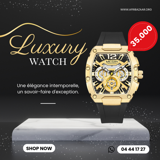 Montre MEGIR® Chronographe Luxe — Design Premium Inspiré Richard Mills, Élégance Et Puissance AU Poignet.