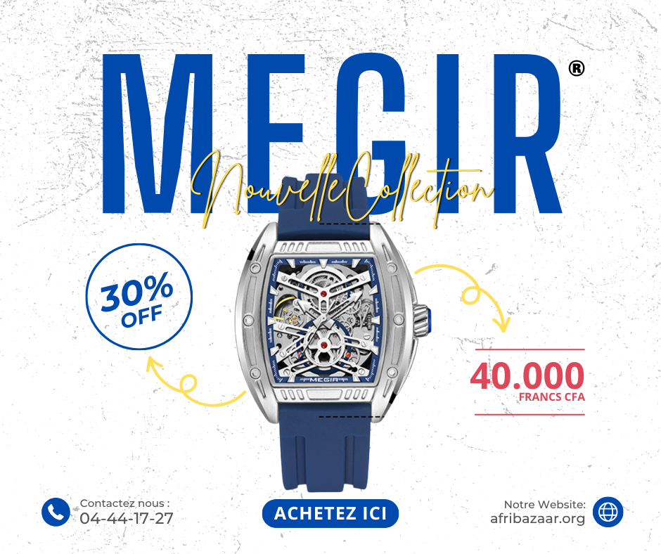 MEGIR® — Montre automatique sport-luxe étanche avec cadran lumineux et design premium ultra élégant.