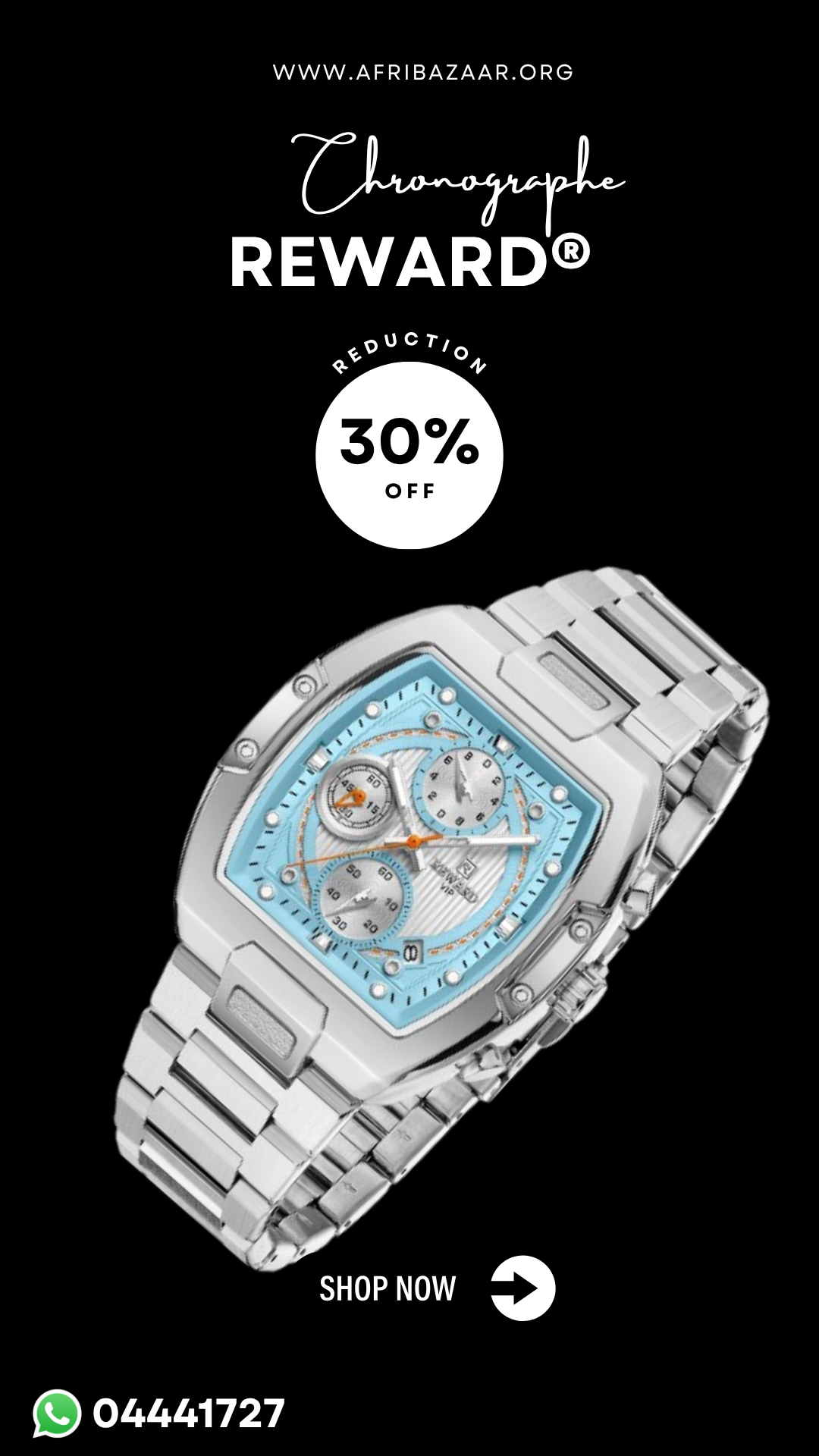 REWARD® : Montre Homme Luxe Multifonction — Grand Cadran Lumineux, Étanche Et Design Tonneau Ultra Premium.